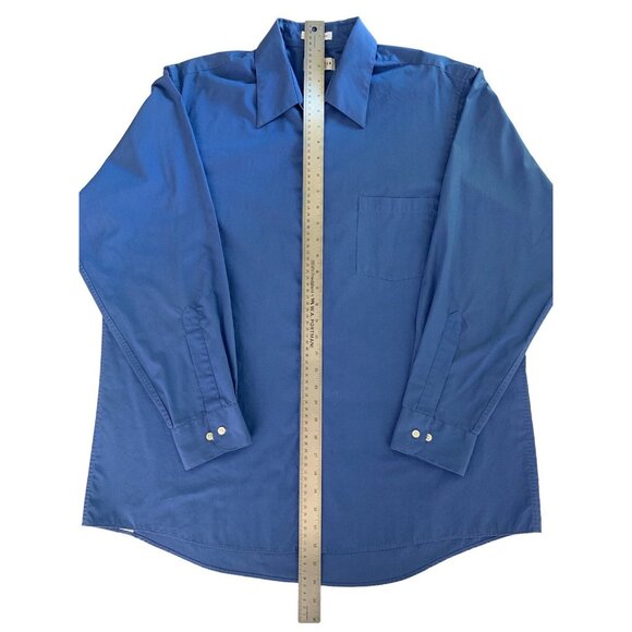 Van Heusen Mens Long Sleeve Button-Up Shirt Blue Size XL 17 34/35 - Picture 10 of 12